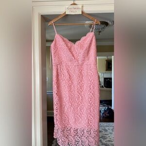 J. Crew Pink Lace Dress